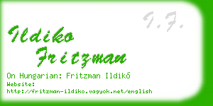 ildiko fritzman business card